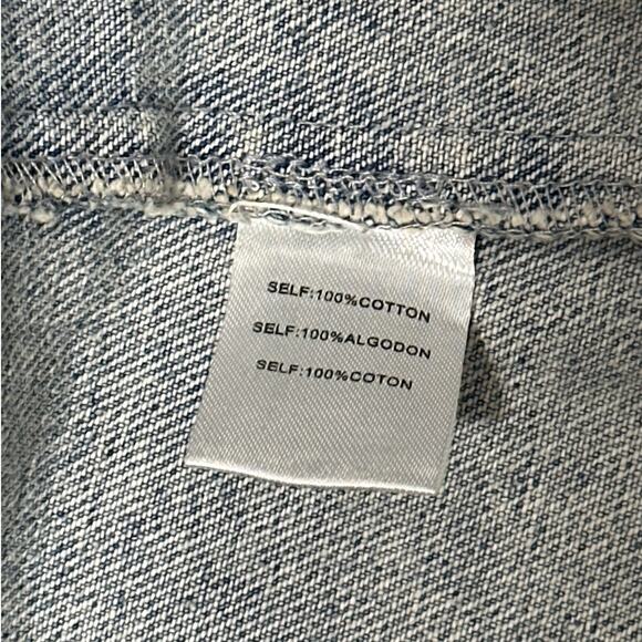 Whiteroom + Cactus Denim Long Sleeve Full Zip Mini Dress Light Wash Blue Size M - Picture 14 of 16